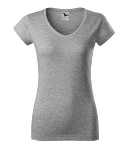 Malfini 162 - V-hals T-shirt Fit Dames Donkerblauw grijs