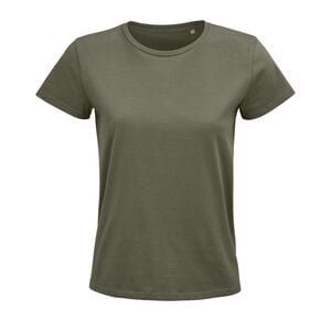 SOL'S 03579 - Pioneer Women T Shirt Dames Jersey Ronde Hals Getailleerd Khaki
