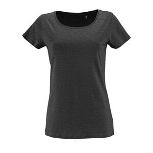 SOL'S 02077 - Milo Women Dames T Shirt Met Korte Mouwen Houtskool gemêleerd