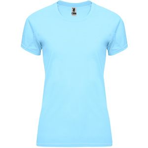 Roly CA0408 - BAHRAIN WOMAN Dames T-shirt met korte raglanmouwen in technisch weefsel Hemelsblauw