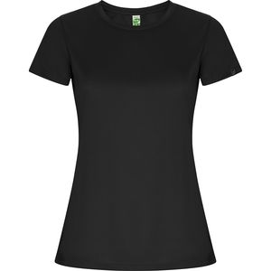 Roly CA0428 - IMOLA WOMAN Getailleerde T-shirt met raglanmouwen in technisch weefsel van gerecycleerd polyester CONTROL DRY Donker lood