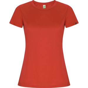 Roly CA0428 - IMOLA WOMAN Getailleerde T-shirt met raglanmouwen in technisch weefsel van gerecycleerd polyester CONTROL DRY Rood