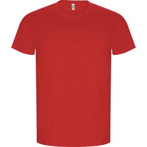 Roly CA6690 - GOLDEN Buisvormige T-shirt met korte mouwen in organisch katoen Rood
