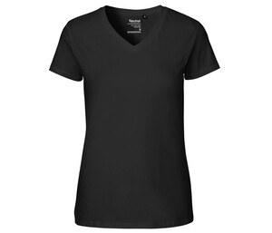 Neutral O81005 - T-shirt met V-hals voor dames Zwart
