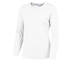 Just Cool JC012 - Neoteric ™ Ademend dames-T-shirt met lange mouwen Arctisch wit