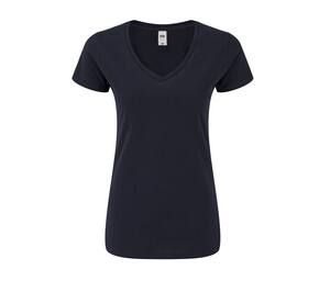 FRUIT OF THE LOOM SC155 - T-shirt femme col V Diep marine