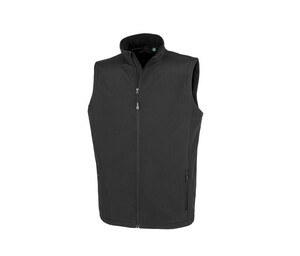 RESULT RS902M - Bodywarmer Softshell homme en polyester recyclé Zwart