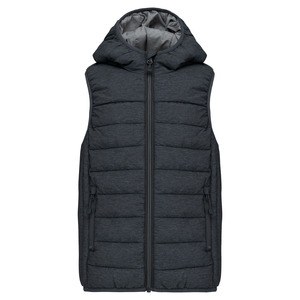 Proact PA238 - Bodywarmer met capuchon kids Marl Donkergrijs