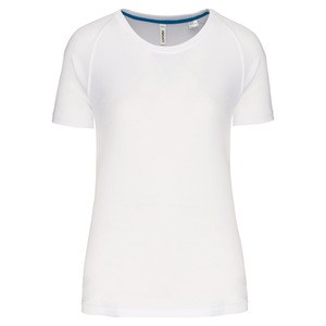 PROACT PA4013 - Gerecycled damessport-T-shirt met ronde hals Wit