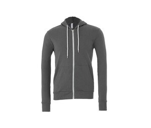 Bella + Canvas BE3739 - Unisex hoodie met rits Asfalt