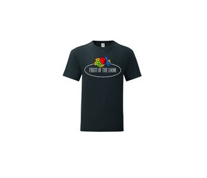 FRUIT OF THE LOOM VINTAGE SCV150 - Heren T-shirt met Fruit of the Loom-logo Zwart