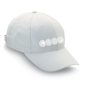 GiftRetail KC1464 - NATUPRO Baseball cap met sluiting Wit