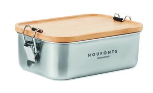 GiftRetail MO6301 - Lunchbox van roestvrij staal. 750ml Hout