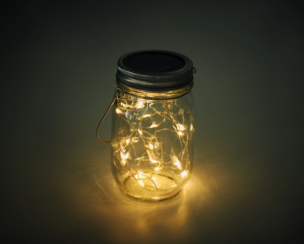 GiftRetail MO6341 - POT LAMP Mason jar solar buitenlamp