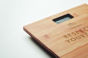 GiftRetail MO6348 - PESA SCALE Bamboe badkamerweegschaal Hout