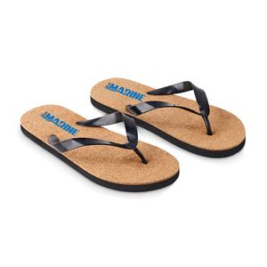 GiftRetail MO6402 - BOMBAI M Slippers van kurk Zwart