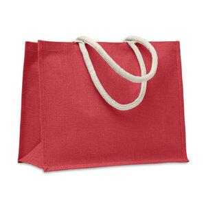 GiftRetail MO6443 - AURA Jute tas met katoenen hengsels