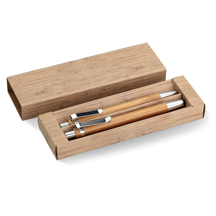 GiftRetail MO8111 - BAMBOOSET Bamboe pen en potloodset