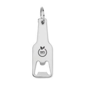 GiftRetail MO9247 - BOTELIA Aluminium sleutelhanger fles Zilver