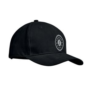 GiftRetail MO9643 - TEKAPO Brushed cotton basebal cap Zwart