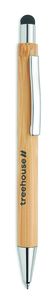 GiftRetail MO9945 - BAYBA Bamboe stylus balpen Hout