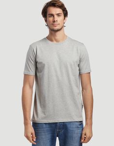 Les Filosophes DESCARTES - Men's Organic Cotton T-Shirt Made in France gris chiné helder