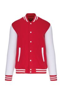 Kariban K498 - Kinder college jacket Rood / Wit