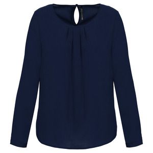 Kariban K5003 - Damesblouse in crêpe met lange mouwen