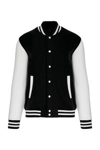 Kariban K497 - College jacket unisex Zwart / Wit