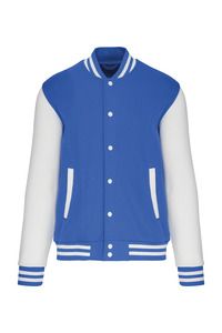Kariban K497 - College jacket unisex Licht koningsblauw / wit