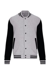 Kariban K497 - College jacket unisex Oxford grijs/ zwart