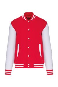 Kariban K497 - College jacket unisex Rood / Wit