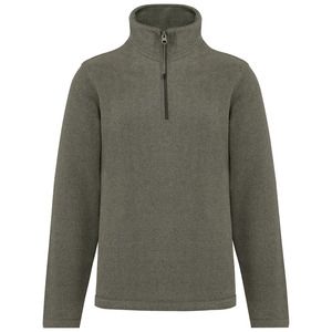 Kariban K912 - ENZO - FLEECE MET RITSKRAAG Groen marmeren heide