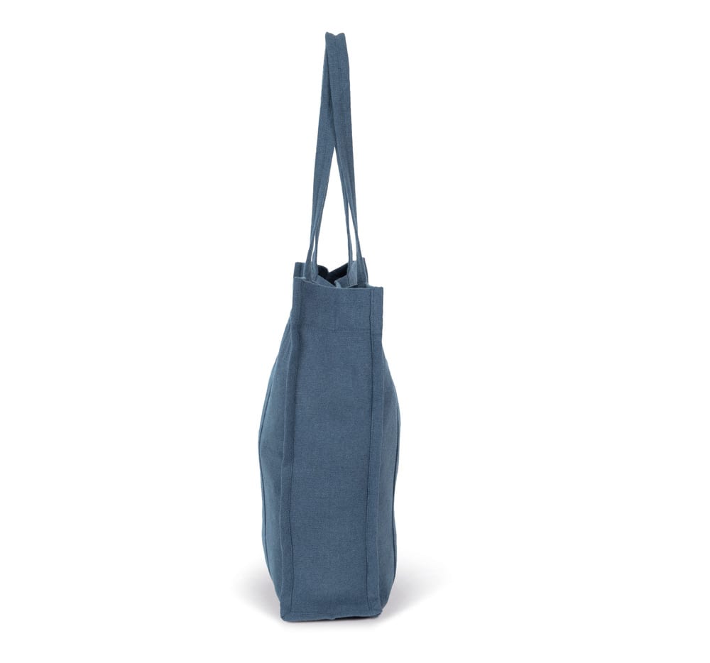 Kimood KI5207 - Met de hand geweven shopper van canvas