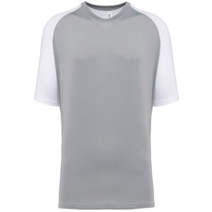 PROACT PA4030 - Tweekleurig padel-T-shirt met raglanmouwen voor heren Wit / Fijn grijs