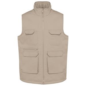 WK. Designed To Work WK607 - Gewatteerd unisex gilet in polykatoen met veel zakken