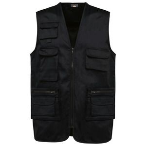 WK. Designed To Work WK609 - Gevoerd unisex gilet in polykatoen met veel zakken