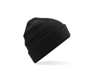 BEECHFIELD BF052N - ORGANIC COTTON WAFFLE BEANIE Zwart