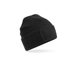 BEECHFIELD BF540 - REMOVABLE PATCH THINSULATE™ BEANIE Zwart