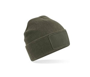 BEECHFIELD BF540 - REMOVABLE PATCH THINSULATE™ BEANIE Militair groen