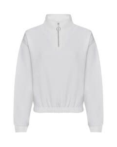 AWDIS JH037 - DAMES SWEAT MET 1/4 RITS Arctisch wit