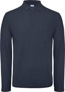 B&C CGPUI12 - ID.001 Men's long-sleeve polo shirt Marine
