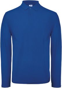 B&C CGPUI12 - ID.001 Men's long-sleeve polo shirt Koningsblauw