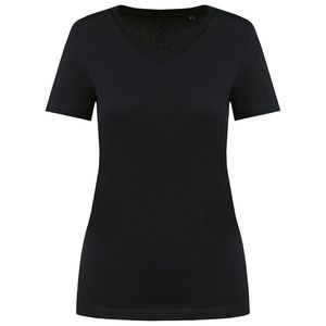 Kariban Premium PK305 - Supima® dames-T-shirt V-hals korte mouwen Zwart