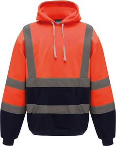 Yoko YHVK05 - Hi-Vis pullover hoodie Hi Vis Oranje/Navy