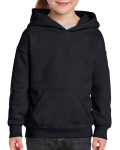 GILDAN GIL18500B - Sweater Hooded HeavyBlend for kids Zwart