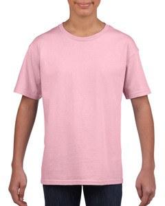 Gildan GIL64000B - T-shirt SoftStyle SS voor kinderen Lichtroze