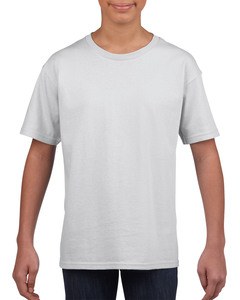 Gildan GIL64000B - T-shirt SoftStyle SS voor kinderen Wit