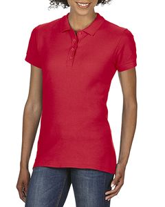 GILDAN GIL64800L - Polo Softstyle Double Pique SS for her Rood