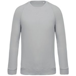 Kariban K480 - Herensweater BIO ronde hals raglanmouwen Sneeuwgrijs